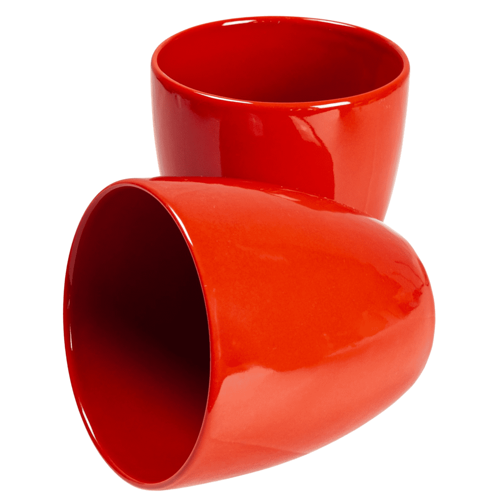 Vase, 11,5 cm, glänzendes Rot
