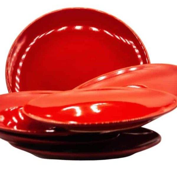 6er-Set Dessertteller, Cesiro, 20 cm, Glänzendes Rot