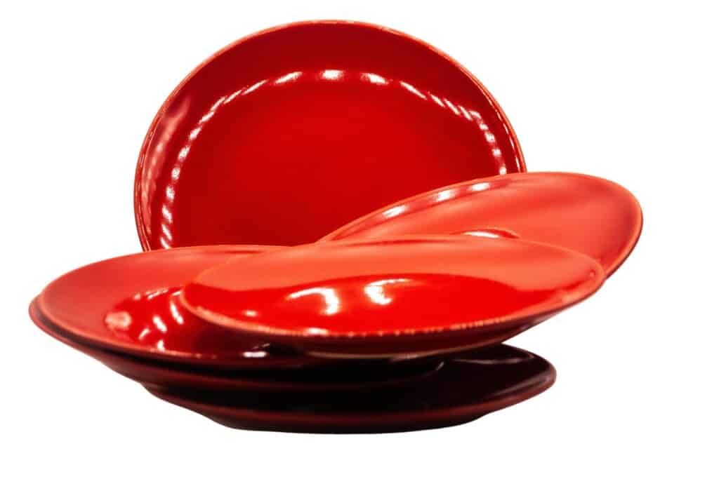 6er-Set Dessertteller, Cesiro, 20 cm, Glänzendes Rot