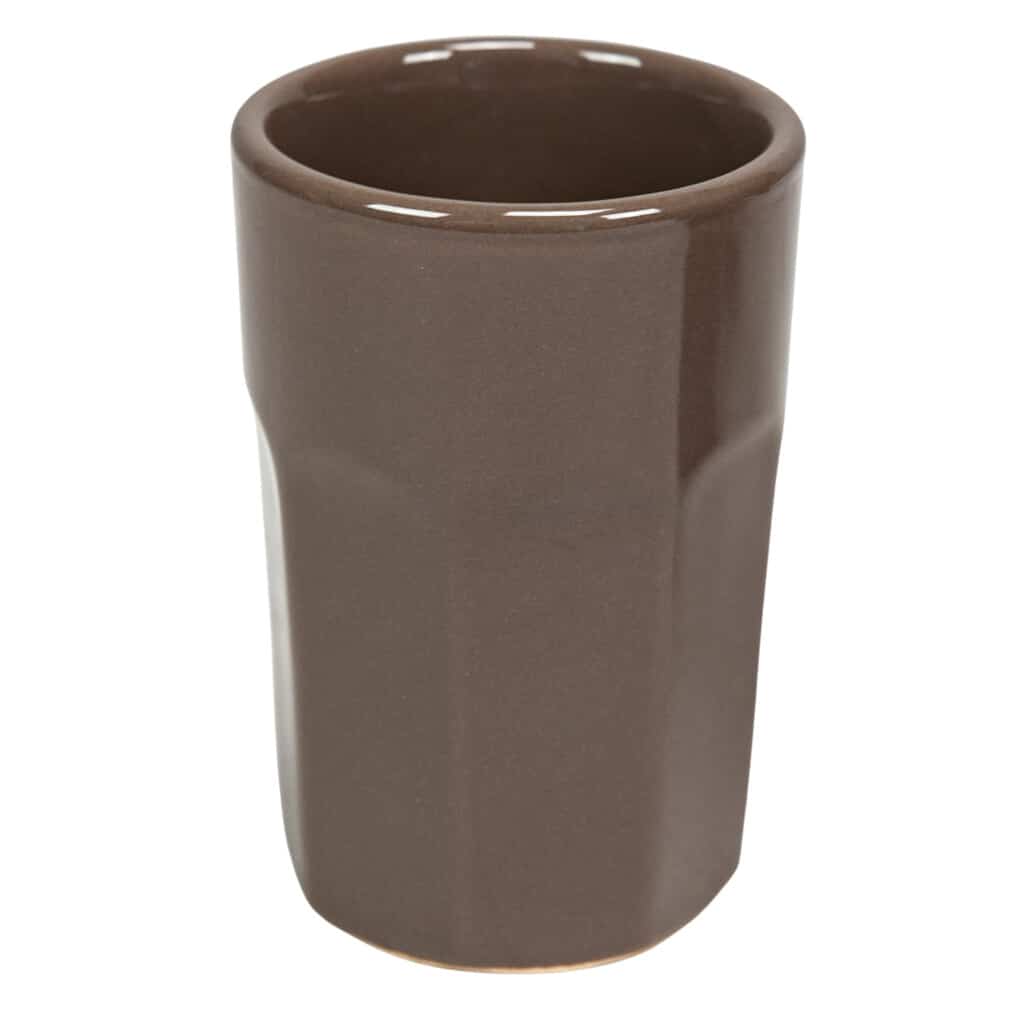 6er-Set Keramikglas, 120 ml, Cesiro, Glänzend Kaffeebraun