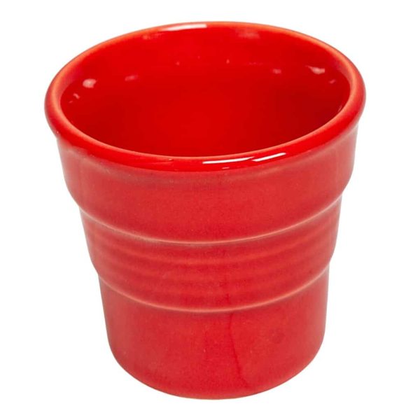 6er-Set Keramikglas, 90 ml, Cesiro, Glänzendes Rot