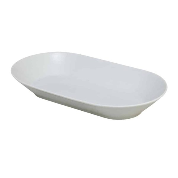 Platte, Cesiro, 24,5 x 14 x 4 cm, Porzellan, Weiß